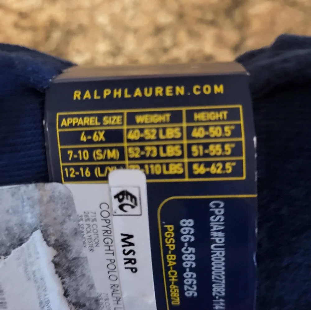 Polo by Ralph Lauren Footless Tights Nwt